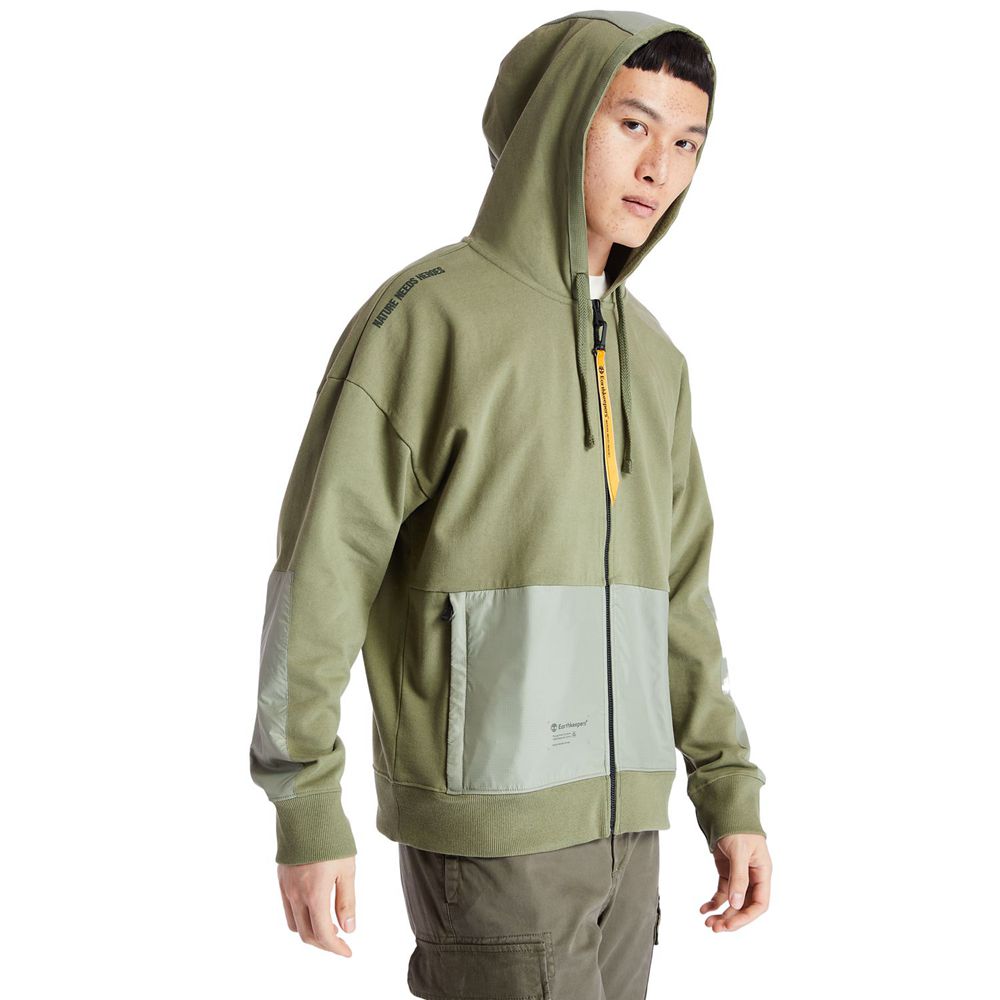 Hanorac Timberland Barbati Masline Verzi - Ecoriginal Ek+ Hoodie - Romania - CBYONU193